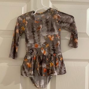 Posh Peanut - Long Sleeve Body Suit Dress - Parker Woodland